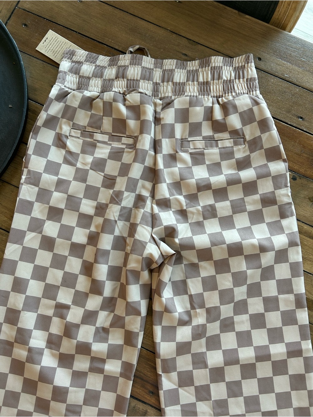 NWT Albion Audrey Brown Checkered Pants XS - Picture 11 of 13